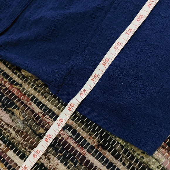 Kim Rogers Blue Knit Open Front Soft Fall Cardigan Sweater Cover Up Womens XL - Picture 10 of 10